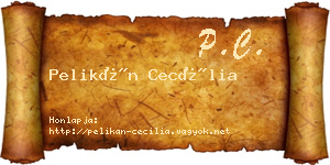 Pelikán Cecília névjegykártya