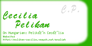 cecilia pelikan business card